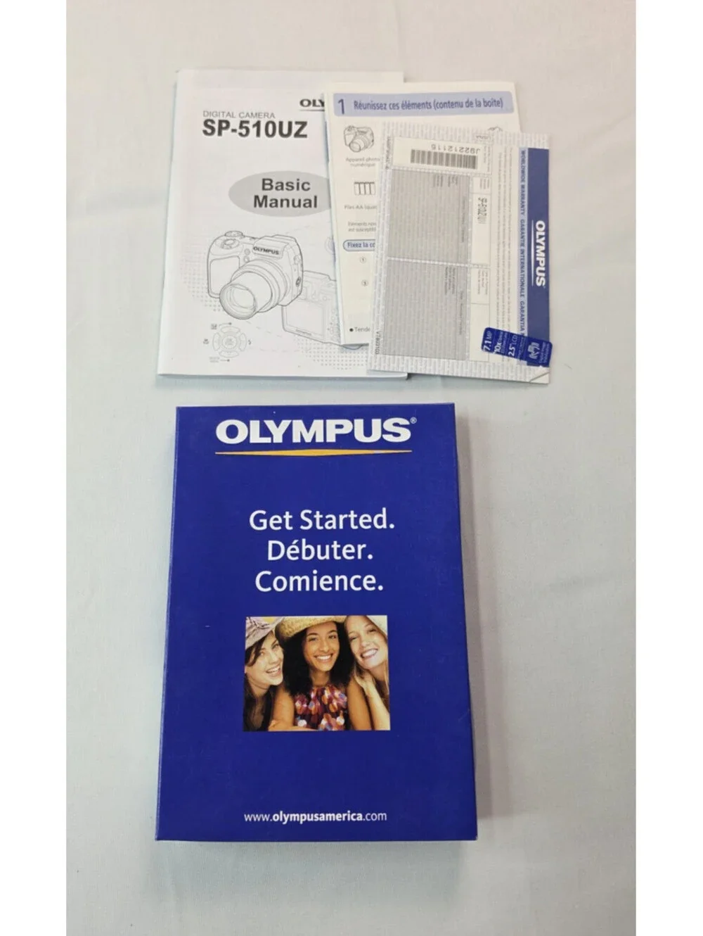 Olympus SP-510UZ Silver Digital Camera 7.1MP With Box Cords Manuals TESTED